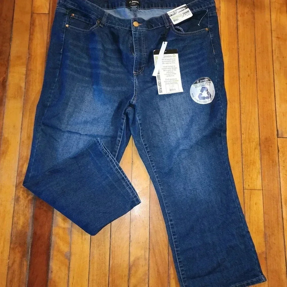 D. Jeans size 22W recycled denim boot crop plus jeans new - Picture 2 of 7